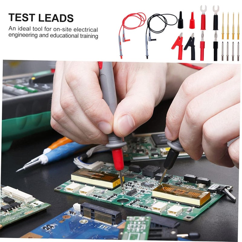 STOBAZA 18 Pcs Multimeter Test Lead Kit with Interchangeable Probe Tips for Electrical Work - Image 3